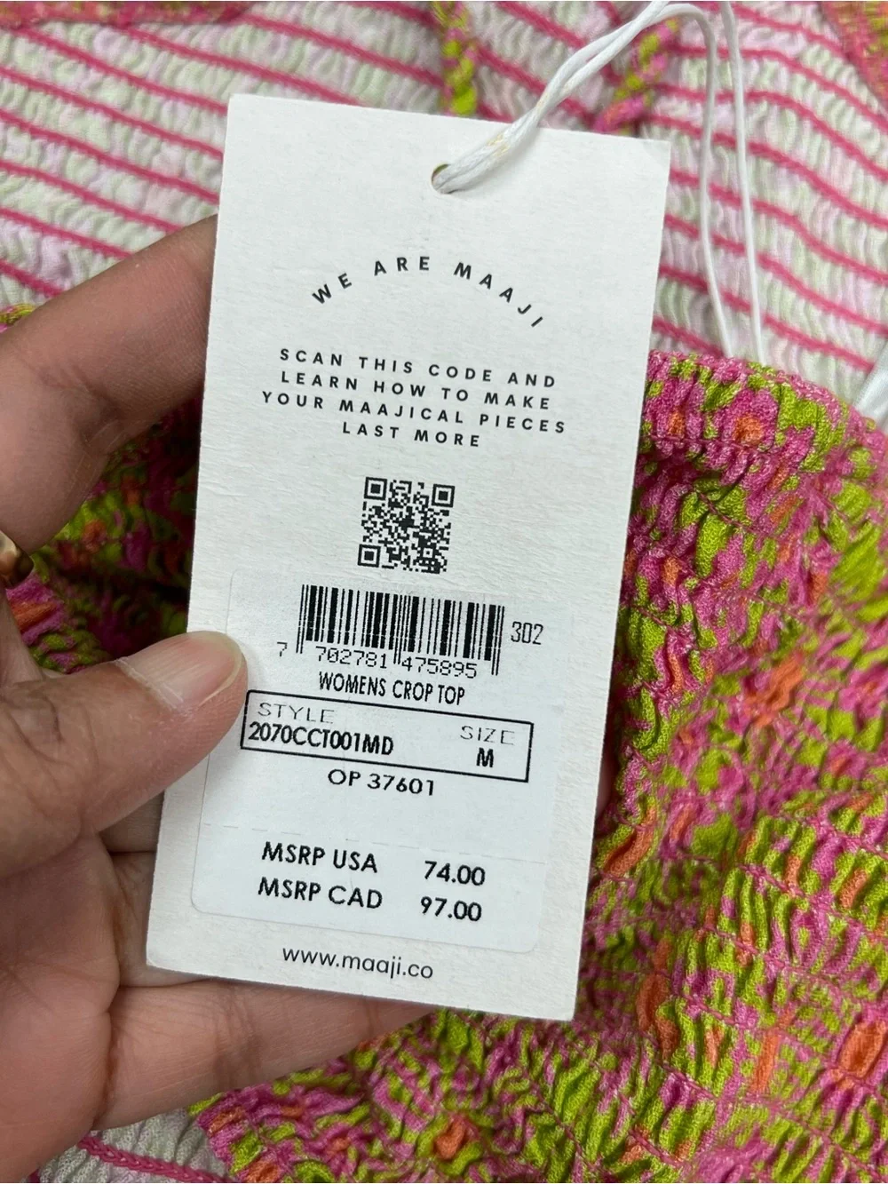 Maaji‎ Coneflower Crop Top, Skirt Matching Set. - Picture 11 of 14